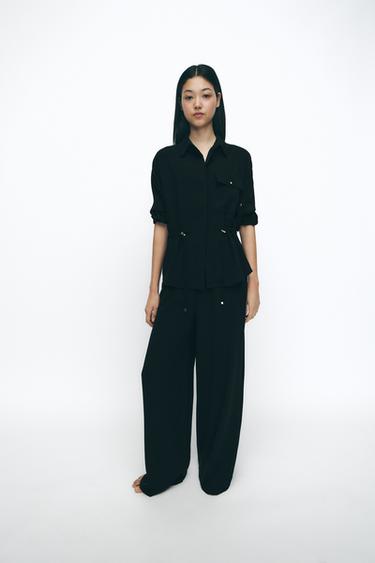 SAFARI CREPE SHIRT - Black by Zara - Image 0