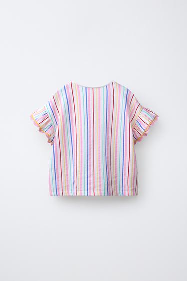 CROCHET RUFFLE T-SHIRT - Multicoloured by Zara - Image 1