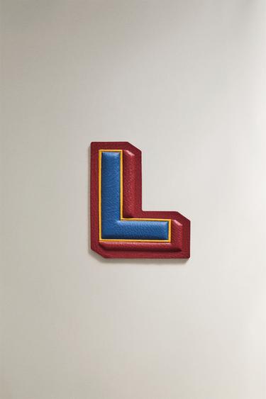 Letter L Path LEATHER LETTER L PATCH - Multicoloured | ZARA Ireland