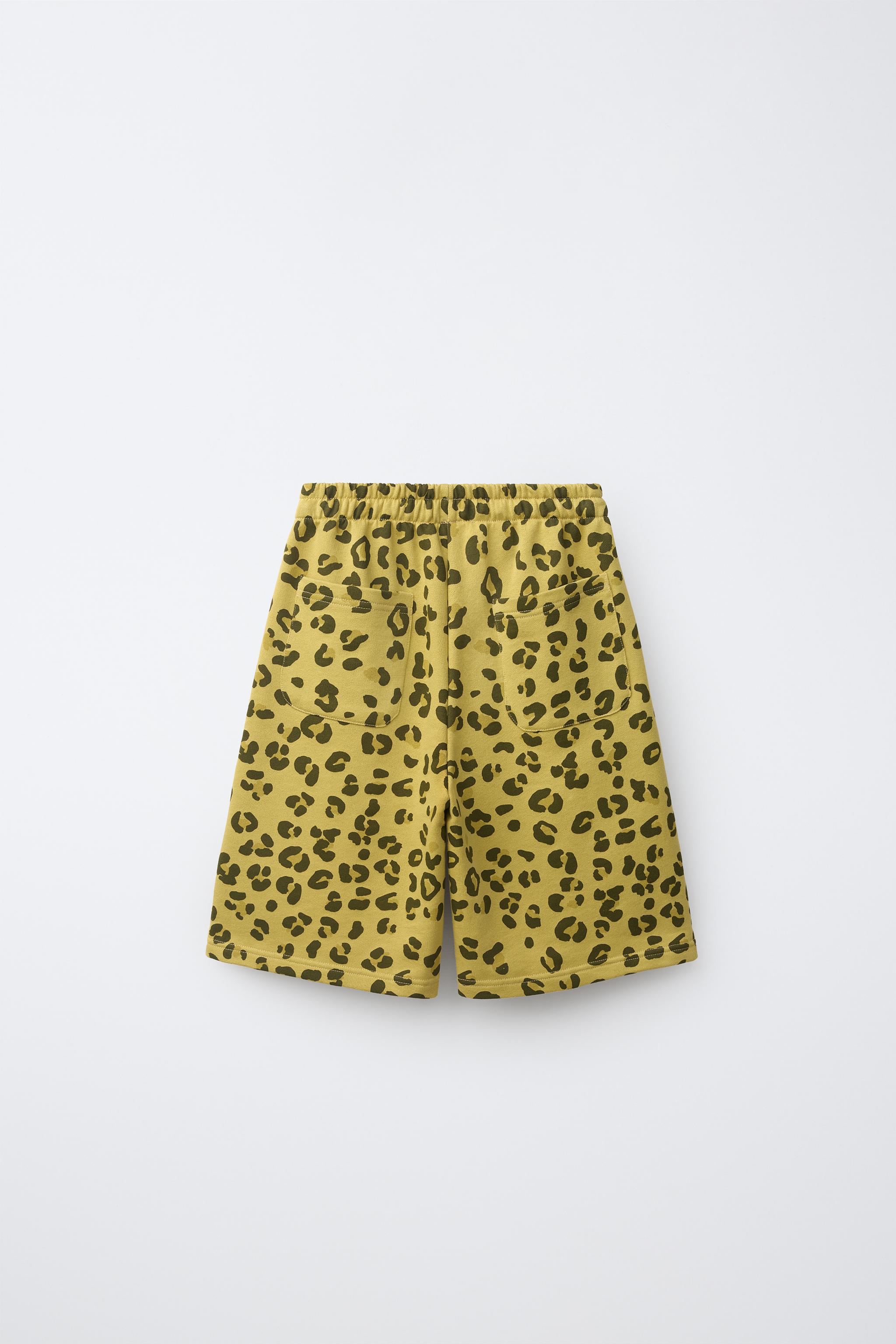 BERMUDA EN MOLLETON ANIMAL PRINT