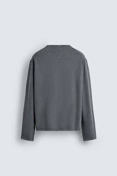 JERSEY ESTRUCTURA LAVADO - Azulado de Zara