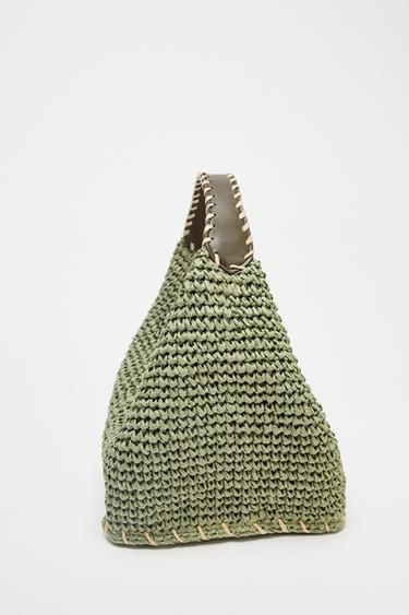 BRAIDED TOP MINI BAG - Green by Zara - Image 4