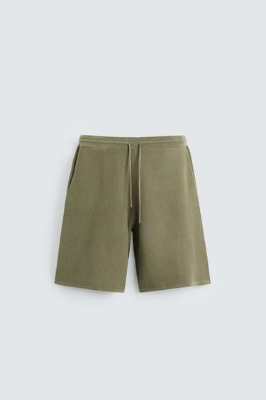 BERMUDA EN MAILLE STRUCTURÉE - Kaki de Zara - Image 5