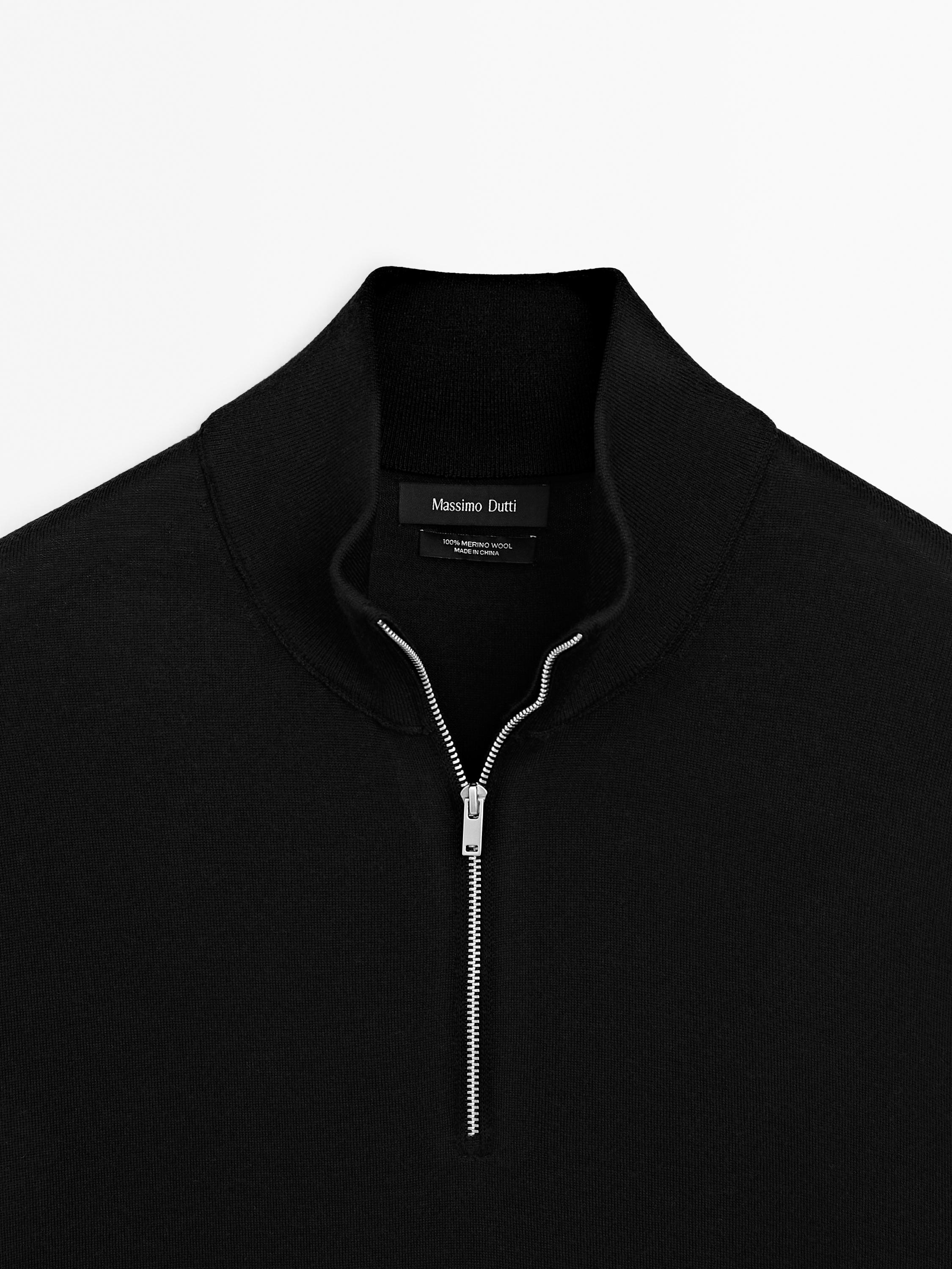 Quarter-zip knit sweater