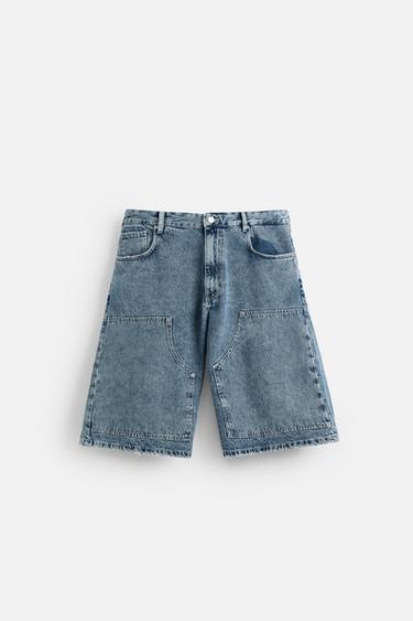 BERMUDA DENIM OVERSIZE FIT - Azul medio de Zara