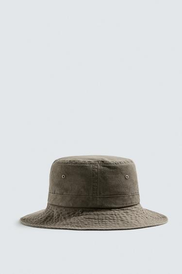 SOMBRERO BUCKET LAVADO - Beige claro de Zara