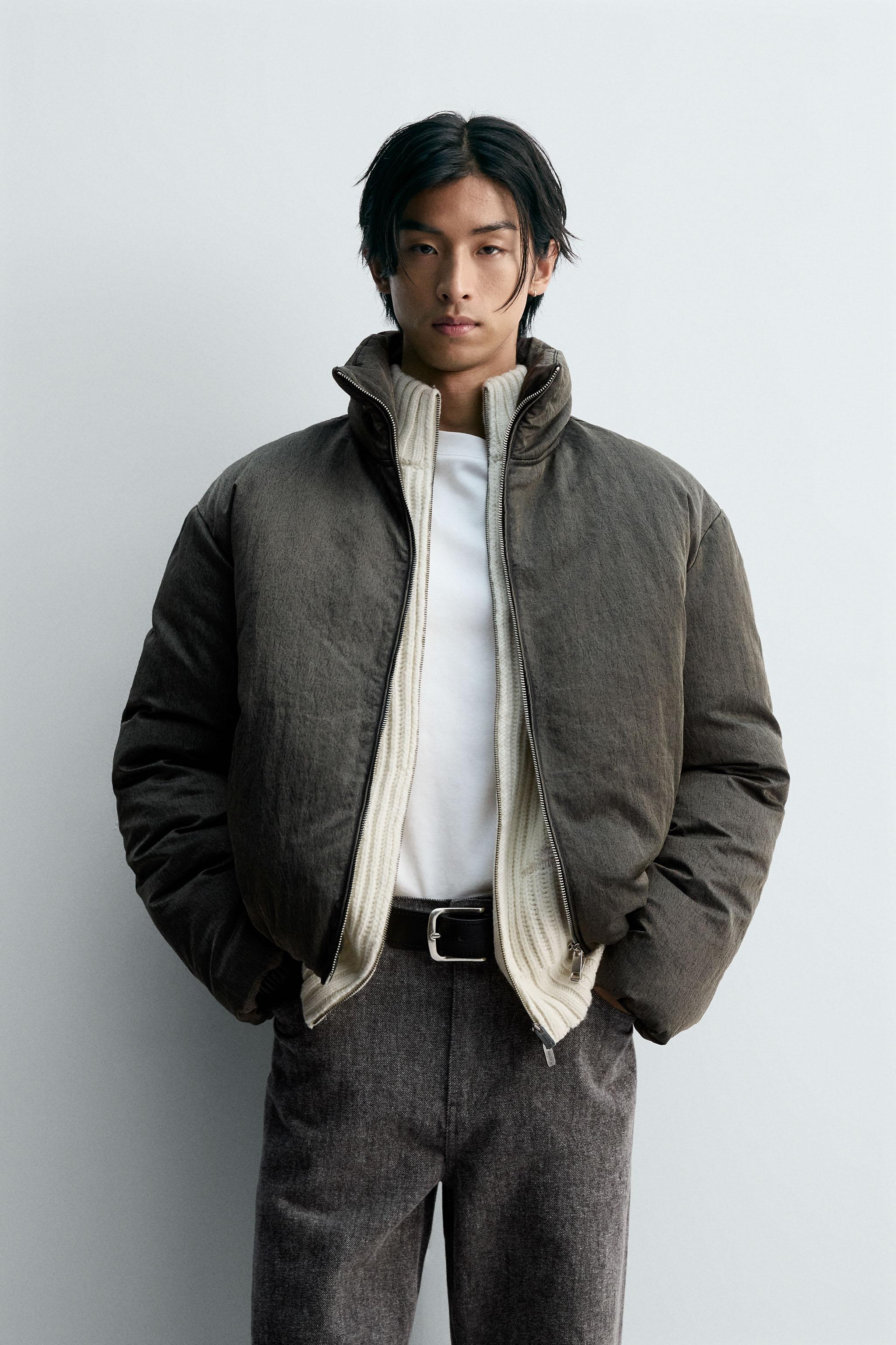 テクニカルパフジャケット - ブラウン | ZARA Japan / 日本