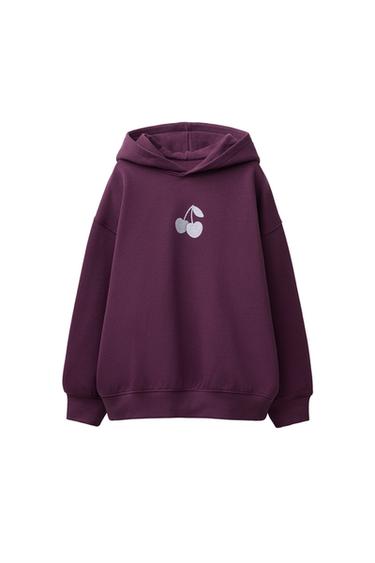 PULOVER S SVETLEČIMI ČEŠNJAMI - Vijolična od Zare