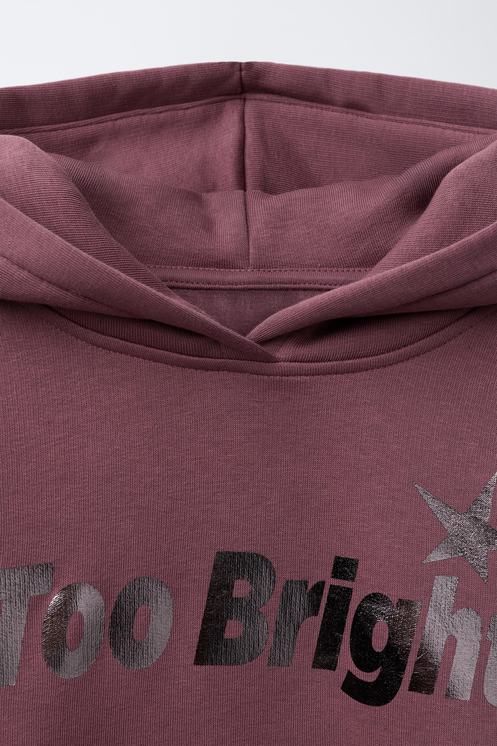 HOODIE WITH SHINY TEXT