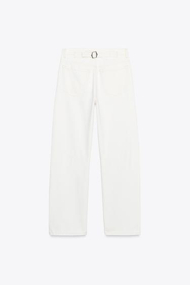 JEAN TRF CURVE TAILLE HAUTE - Blanc cassé de Zara - Image 7
