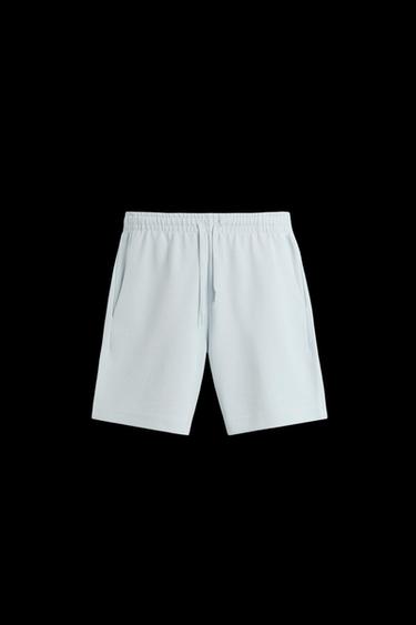 Zara TEXTURED TECHNICAL SHORTS - Dusty blue - Image 0