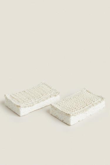 SCRUB SPONGE (PACK OF 2) — Light beige 2