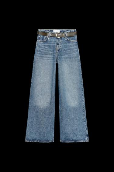 Zara Z1975 HIGH-WAISTED WIDE LEG LOOSE FIT JEANS - Faded blue - Image 0