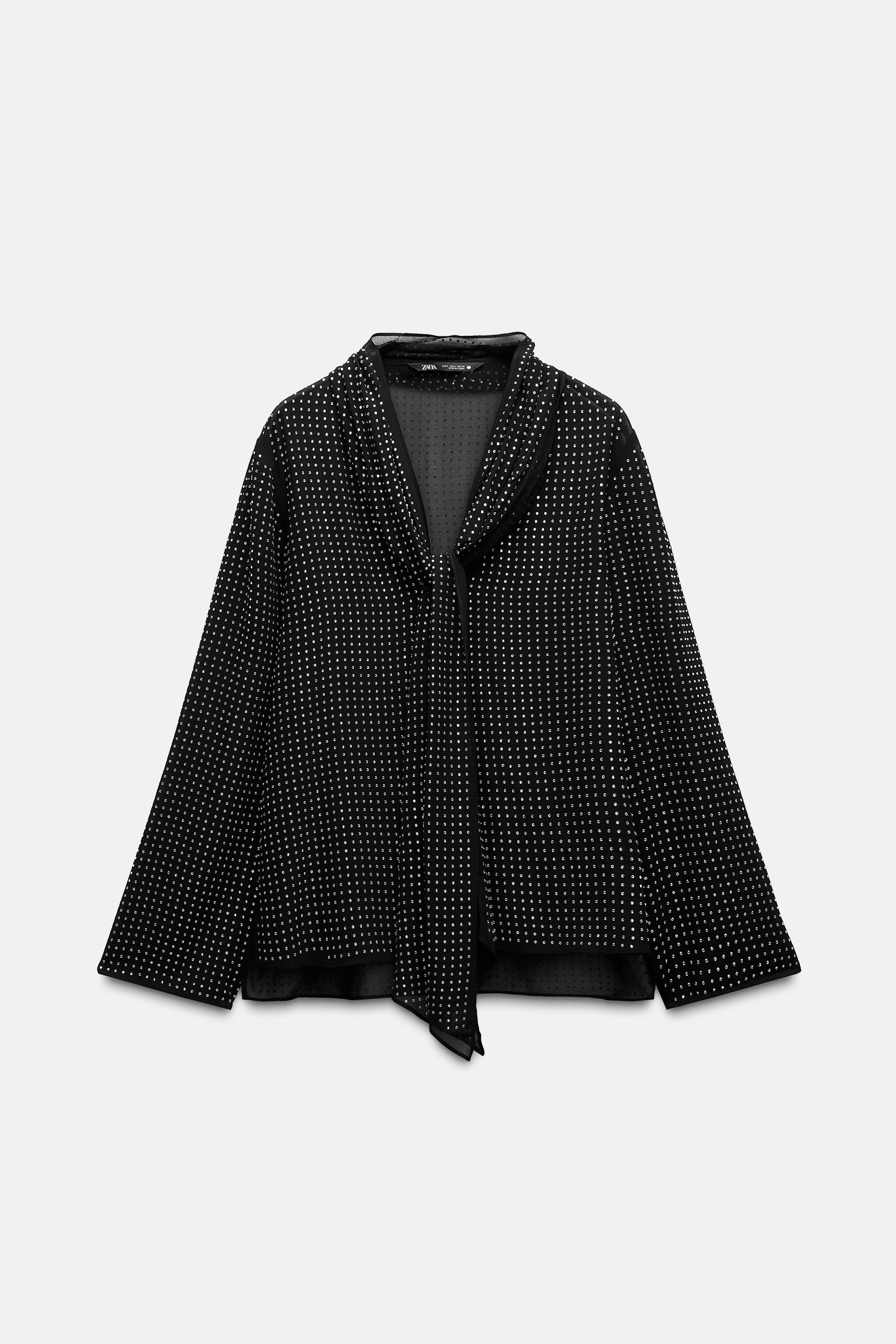 dotted mesh blouse zara