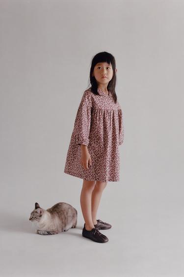 FLORAL PRINT DRESS — Maroon 1