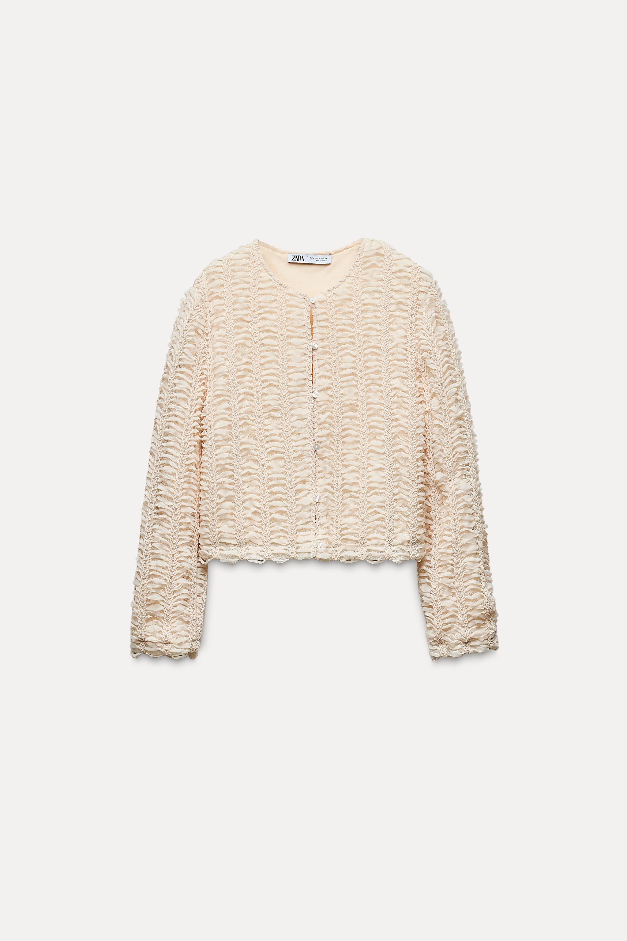 Zara STRUCTURED KNIT shops JACKET