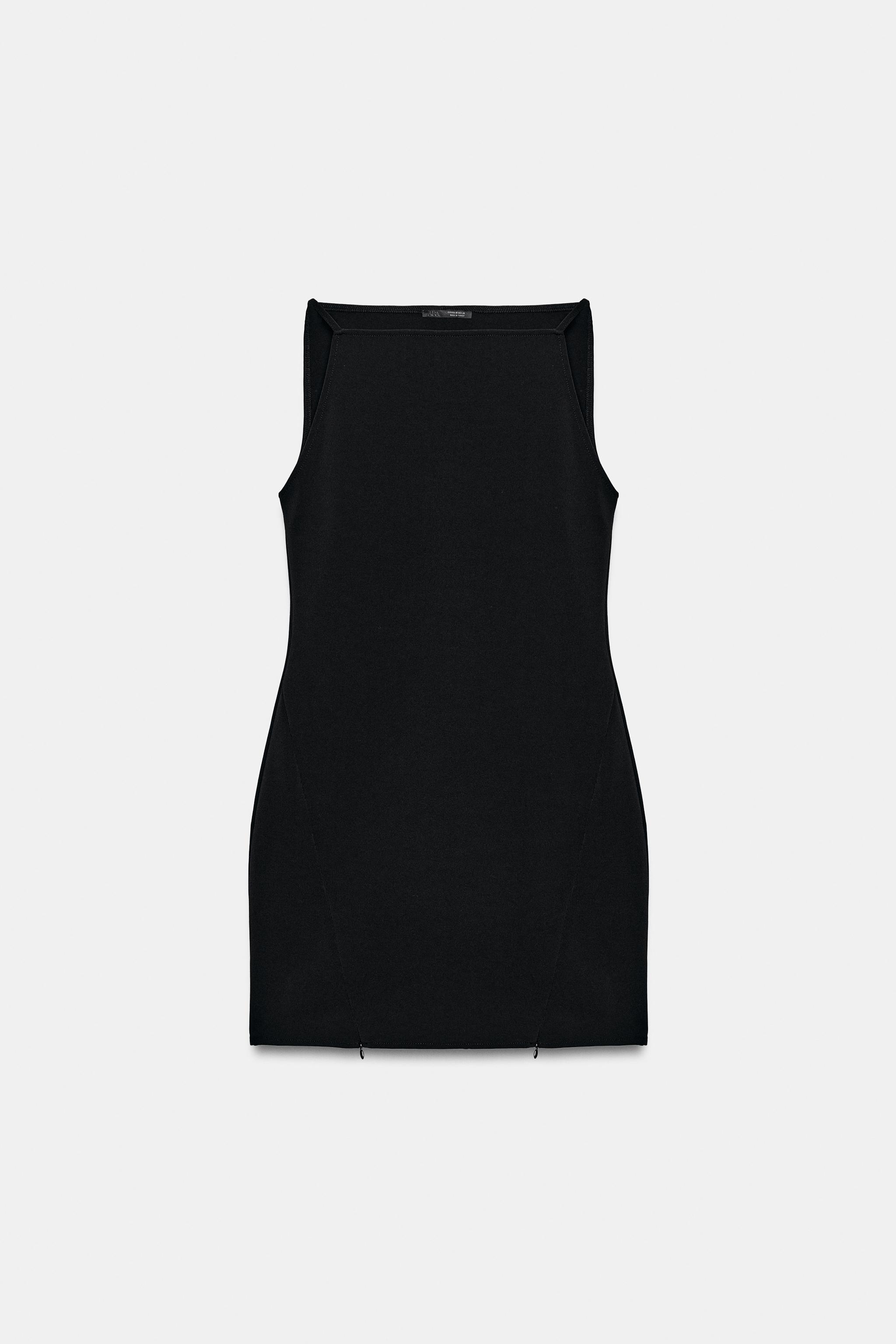 Zara STRETCH ZIP MINI DRESS — фото 4