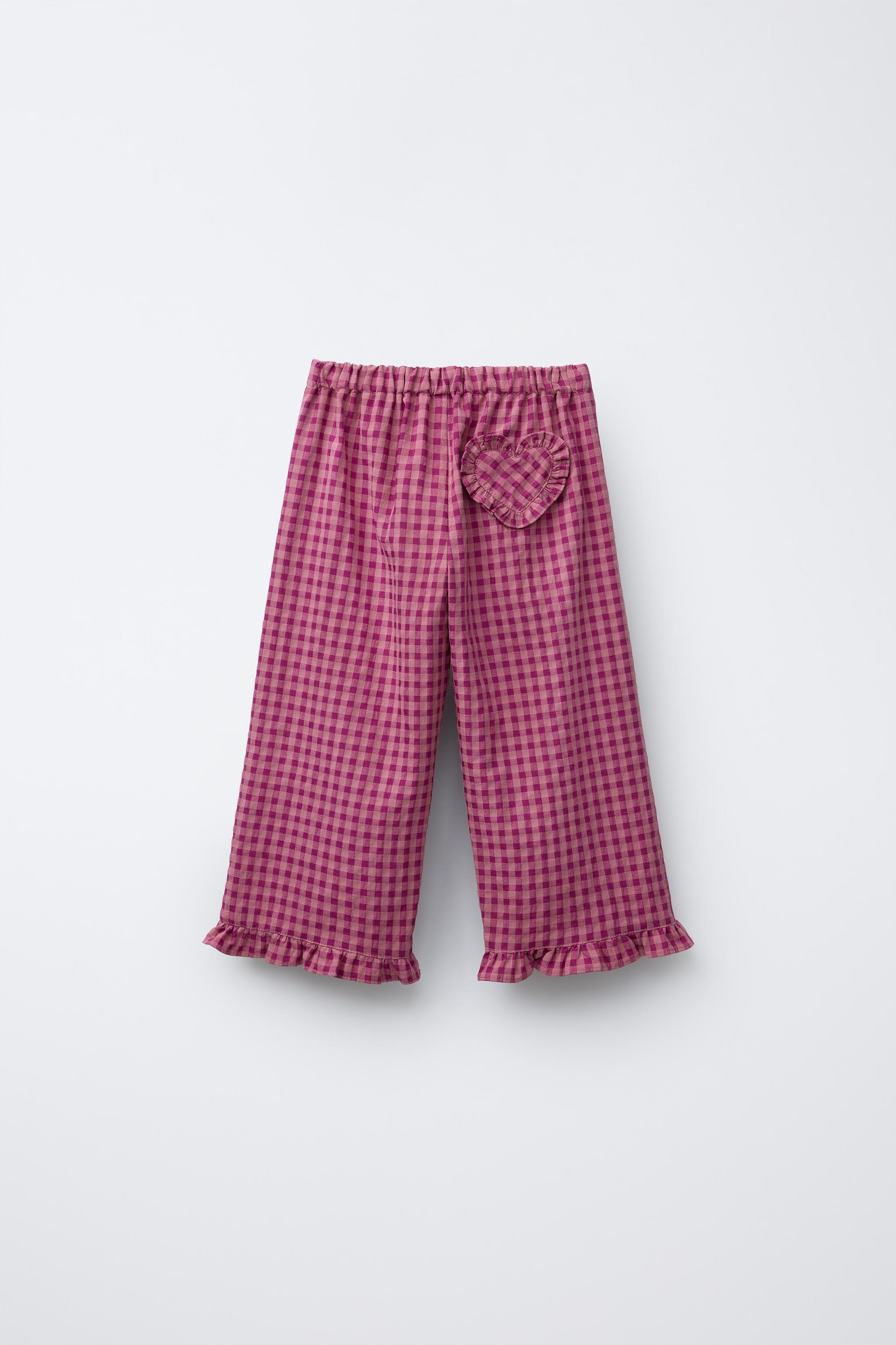 PANTALON DROIT À CARREAUX VICHY