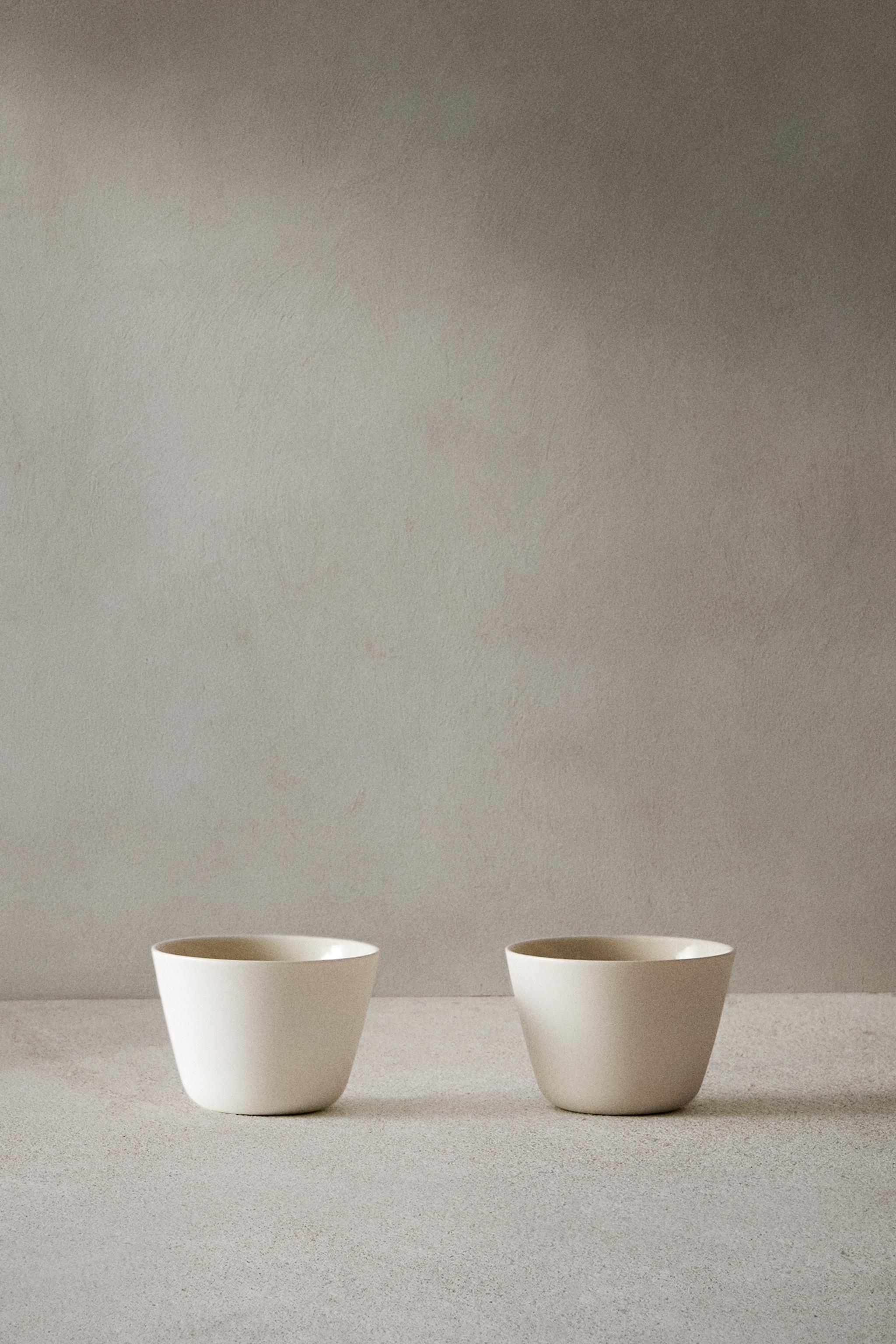 カプチーノカップ x 2 セット - ホワイト生成り | ZARA Japan / 日本