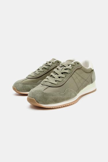 SOFT RUNNING SHOES - Khaki Green by Zara - Image 1