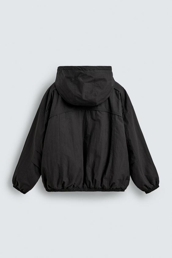 ZARA 防風撥水加工入りキルティングジャケット L 新品 ブラック 楽天 