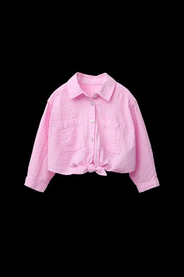 HEMD MIT STRUKTURMUSTER UND KNOTEN - Rosa von Zara - Bild 0