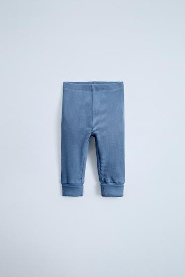 LOT DE DEUX LEGGINGS GAUFRÉS - Bleuté de Zara - Image 1