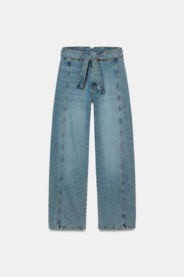 JEANS TRF CINTURÓN - Azul de Zara