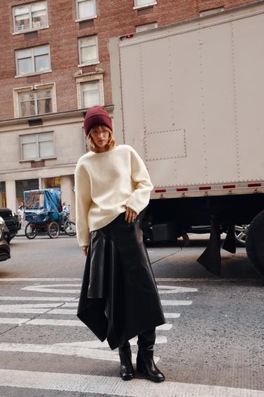 TURN-UP KNIT BEANIE - Burgundy by Zara - Image 0