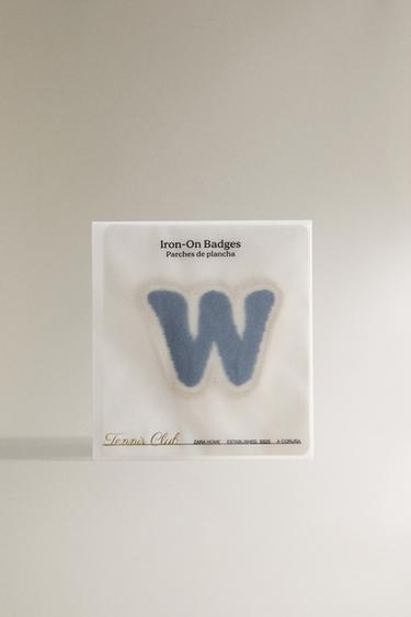 THERMO-ADHESIVE LETTER W PATCH - Blue by Zara - Image 3