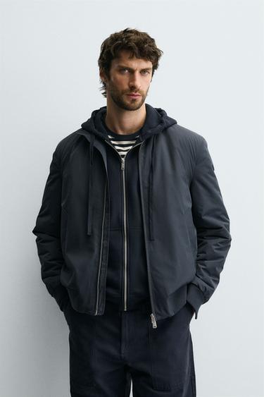 JAQUETA ACOLCHOADA WATER REPELLENT - Azul-marinho-escuro da Zara