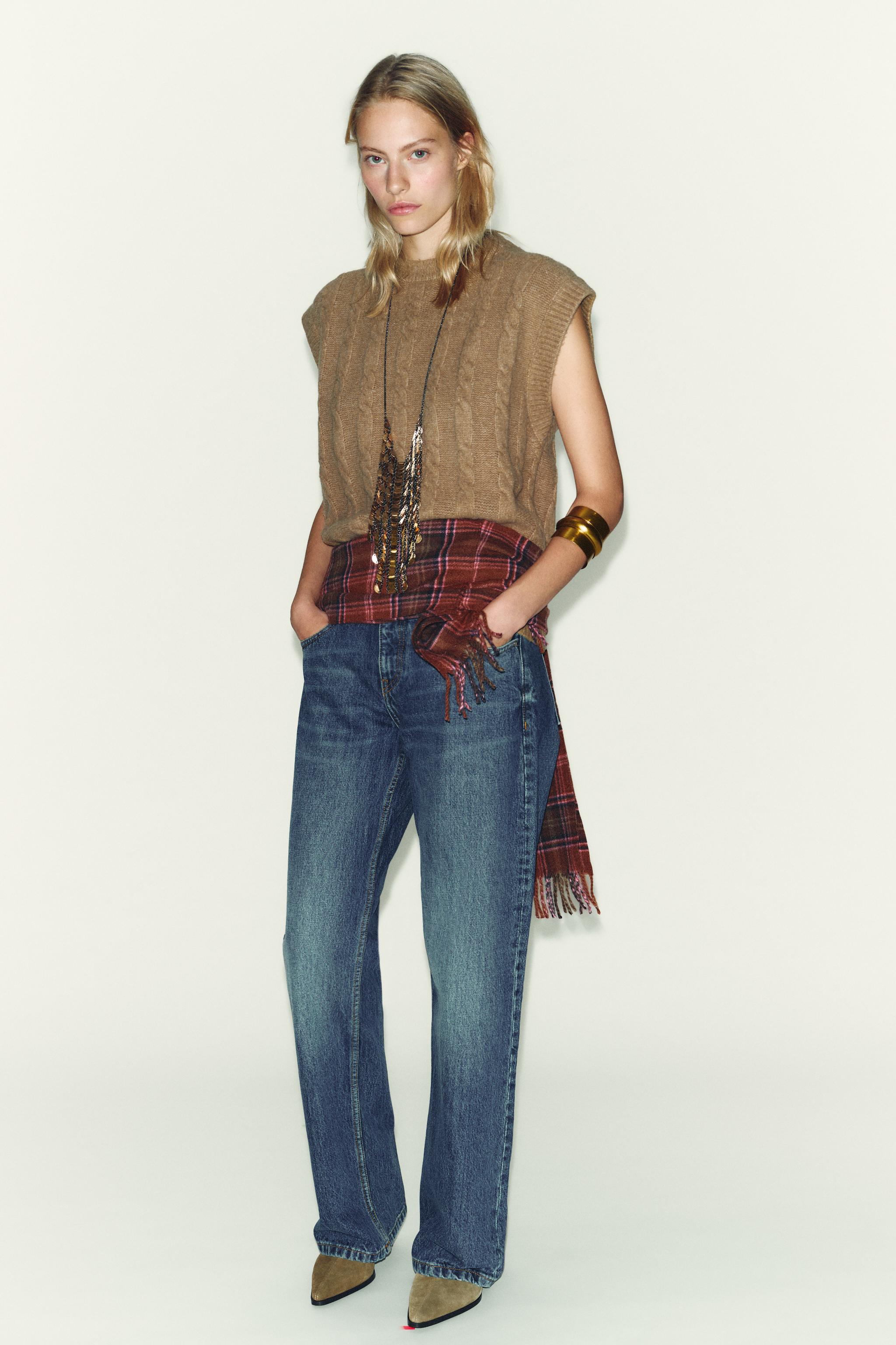 ★2点セット★ZARAソフトVネックスウェットシャツ　ノースリーブトップスS レディース ノースリーブ トップス | ZARA 日本