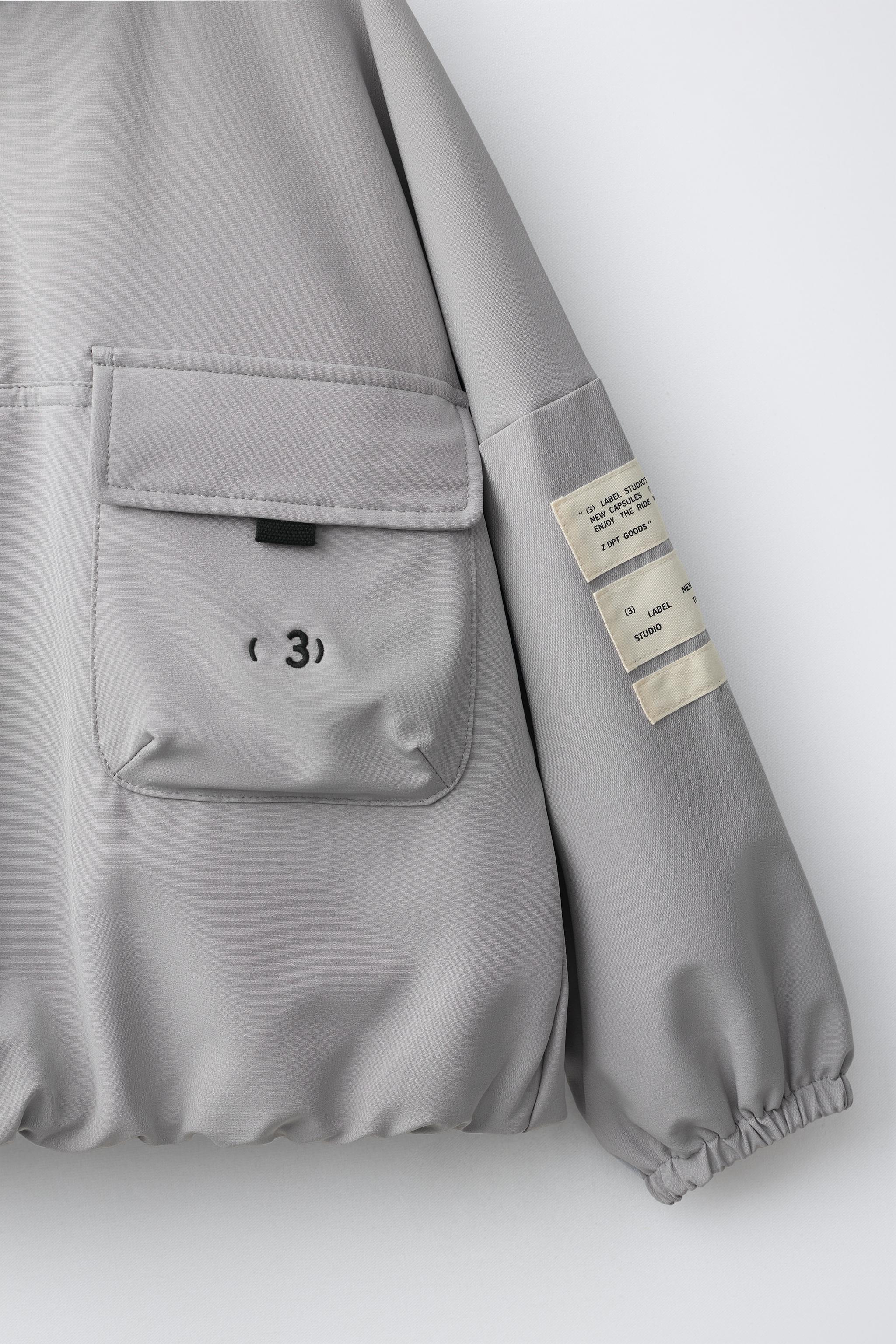 Детские худи Zara TECHNICAL POCKET SWEATSHIRT — фото 4