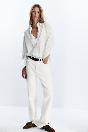 MOCASSINS DE SERRATGE AMB PUNTADES - Marró de Zara