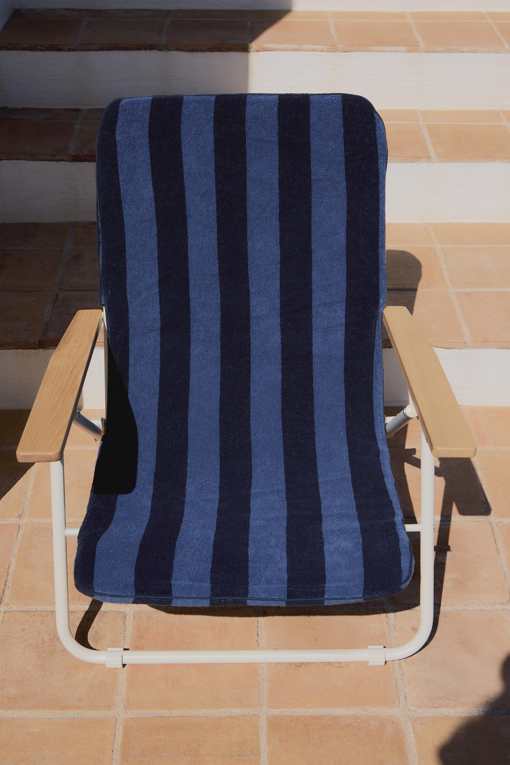 STRIPED BEACH TOWEL SEAT CUSHION