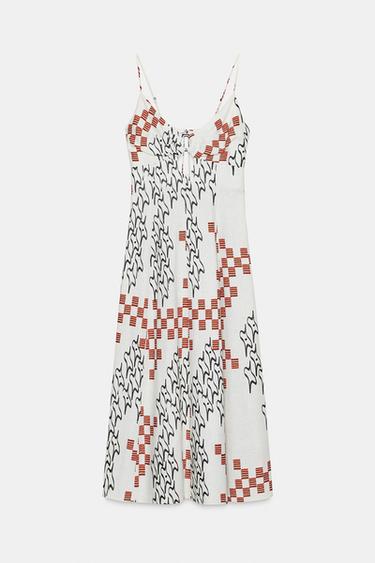 VESTIDO CUT OUT ESTAMPADO - Multicolor de Zara