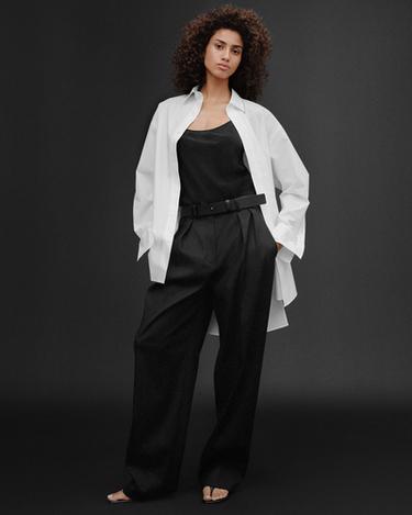 УДЛИНЕННАЯ РУБАШКА ИЗ ПОПЛИНА — 50TH ANNIVERSARY — БЕЛЫЙ от Zara