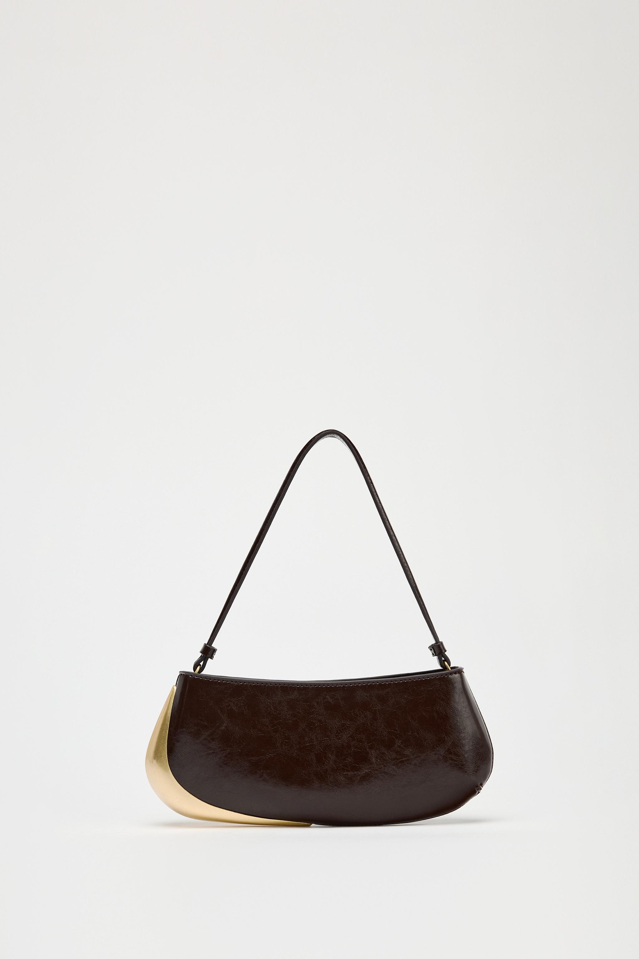 50TH ANNIVERSARY SHOULDER BAG WITH METAL DETAIL - Chocolate