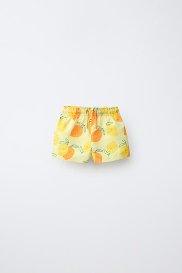 1-6 ÅR/ BADEBUKSER MED CITRONPRINT - lys lime fra Zara