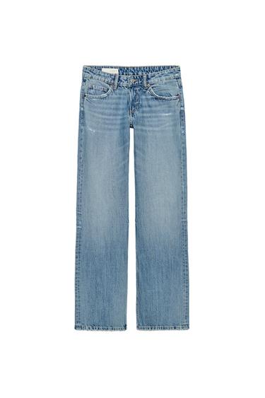 JEANS TRF WIDE LEG TIRO BAJO - Azul claro de Zara