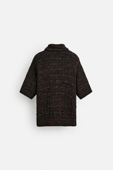 POLO EN MAILLE RUBAN CONTRASTÉ - Marron de Zara - Image 8