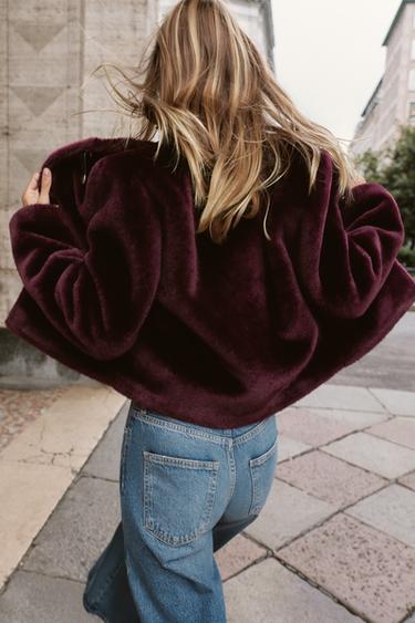 DOUBLE-FACED JACKET WITH TOGGLES - Burgundy by Zara - Image 0