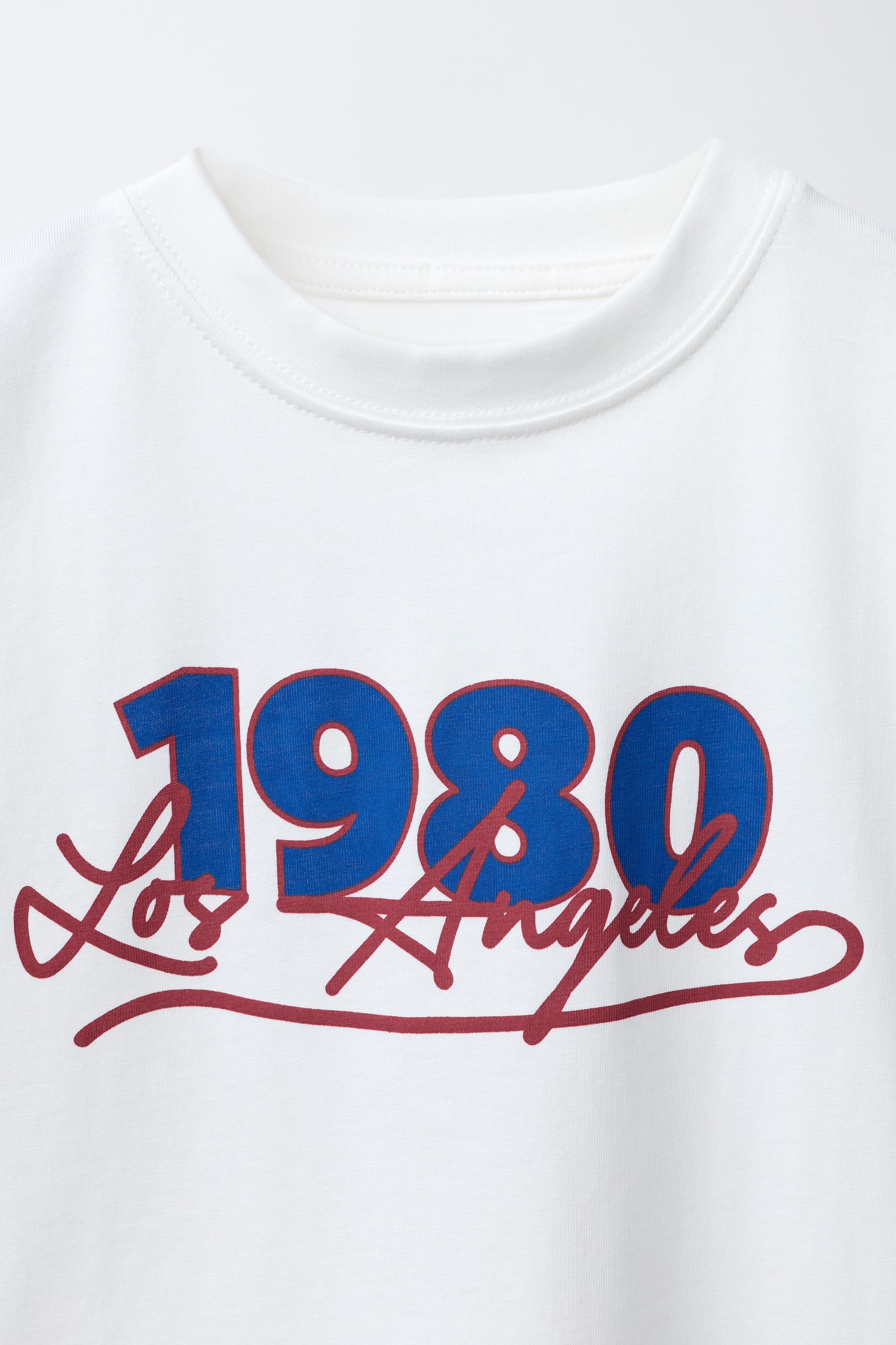 VARSITY TEXT T-SHIRT - White | ZARA United States
