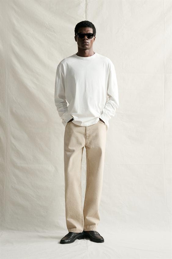 LIGHTWEIGHT LONG SLEEVE T-SHIRT - White by Zara - Image 0