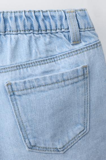 SHORT EN JEAN CŒURS CROCHET - Bleu de Zara - Image 3