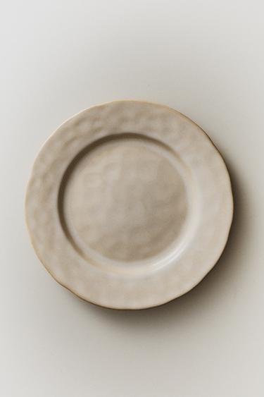 ASSIETTE PLATE GRÈS BORD IRRÉGULIER - Crème de Zara - Image 4