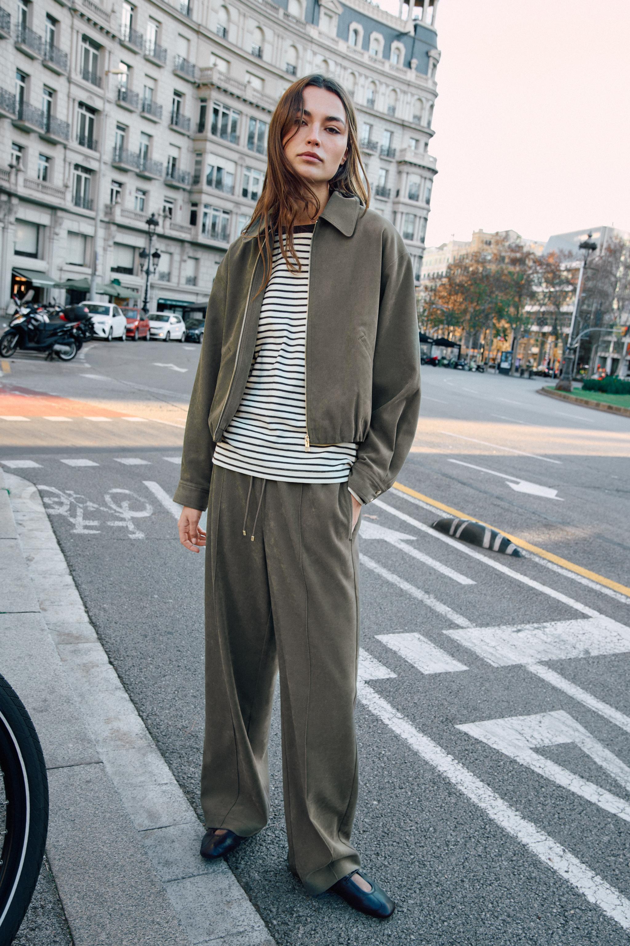ZARA オーバーサイズ ボンバージャケット XS アイボリー ZARA ウォーターペレントオーバーサイズ ボンバージャケット XS