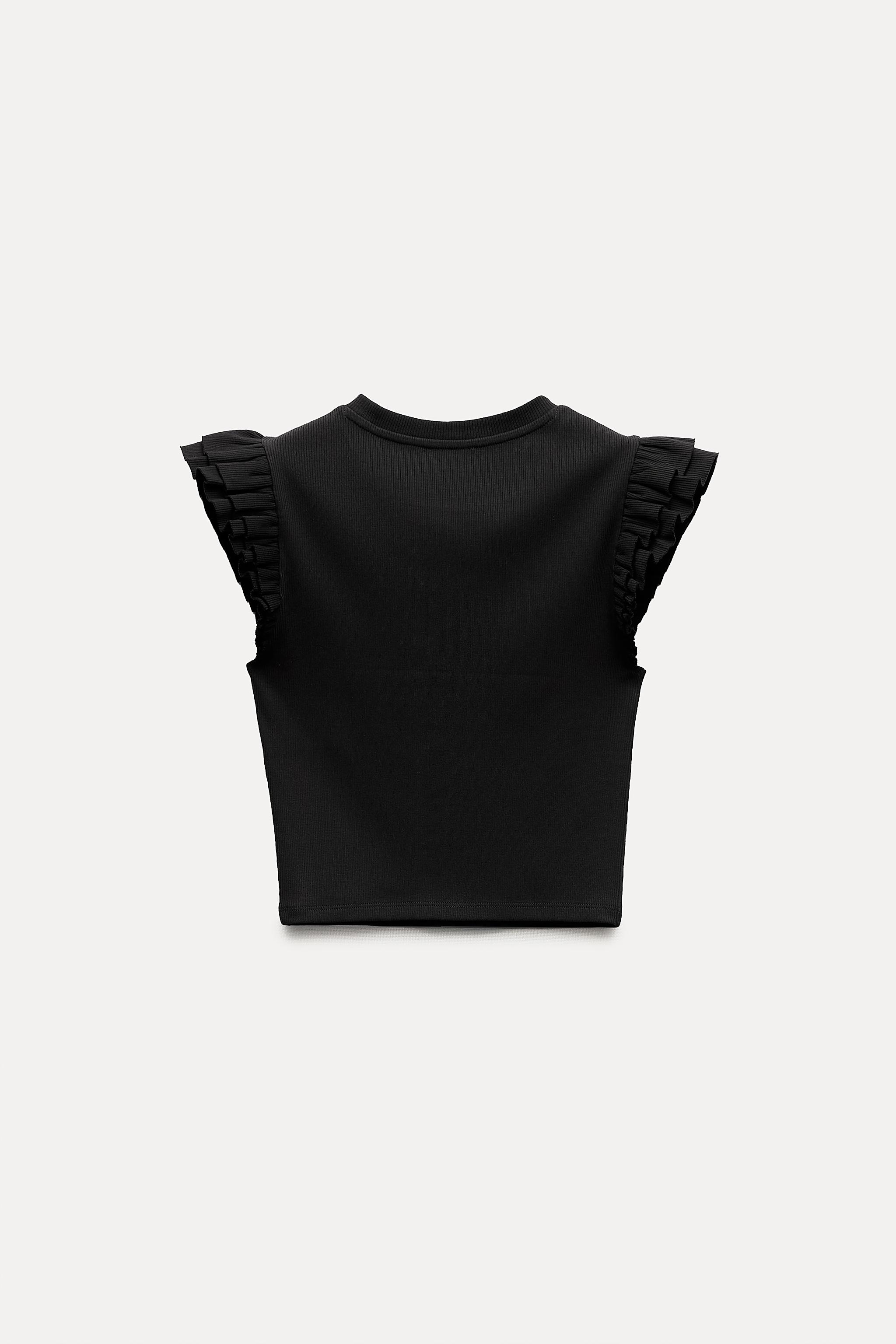 Zara ruffle offers sleeve top