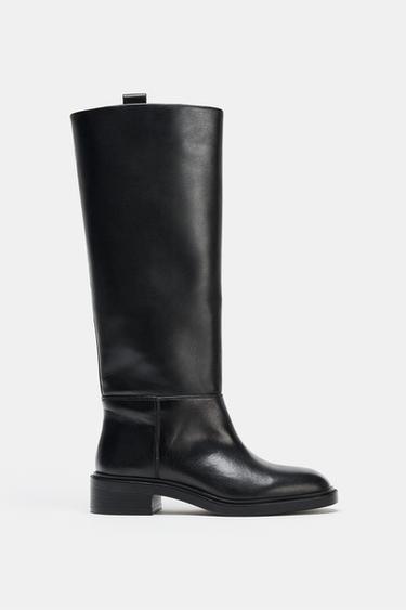 BOTA HÍPICA PIEL - Negro de Zara