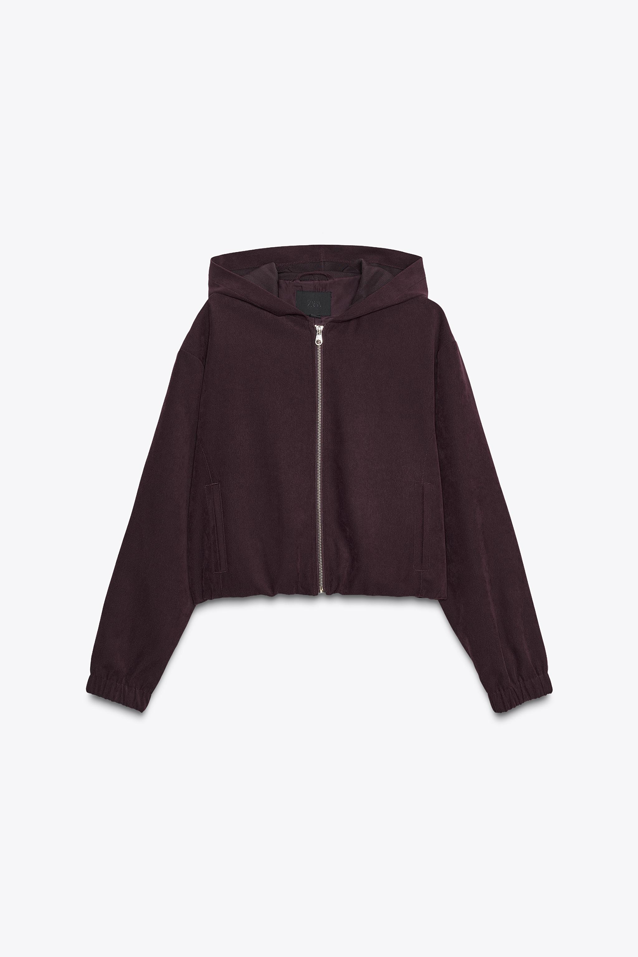 フード付きボンバージャケット - バーガンディ | ZARA Japan / 日本